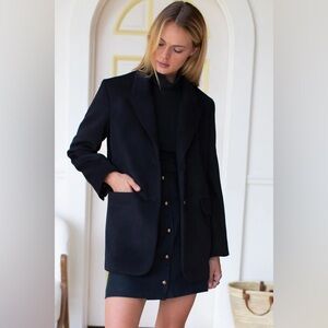 Emerson Fry James Navy Blue Wool / Cashmere medium